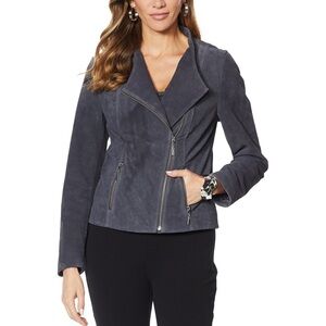 As new . Carmen Marc Valvo suede look alike jacket